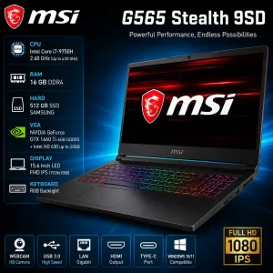 خرید لپتاپ MSI G565 Stealth 9SD CORE i7 9750H از فروشگاه آنالپ